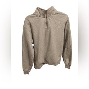 Brandy Melville Gray Zip-Up Sweater